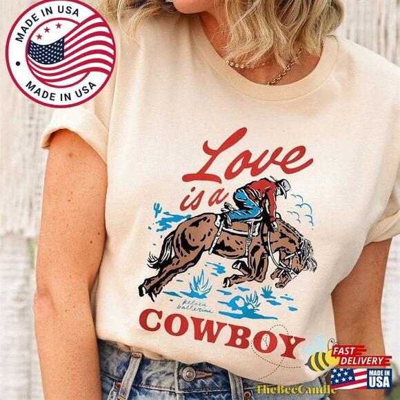 Love Is A Cowboy T-Shirt Music Tour Classic - Picture 1 of 4